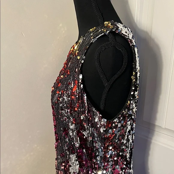 Badgley Mischka Sparkling Sequin Mini Dress - Picture 5 of 9